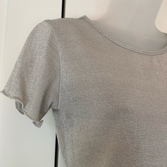 Urban Outfitters A crop top silvery champagne stretchy M - Picture 5 of 5
